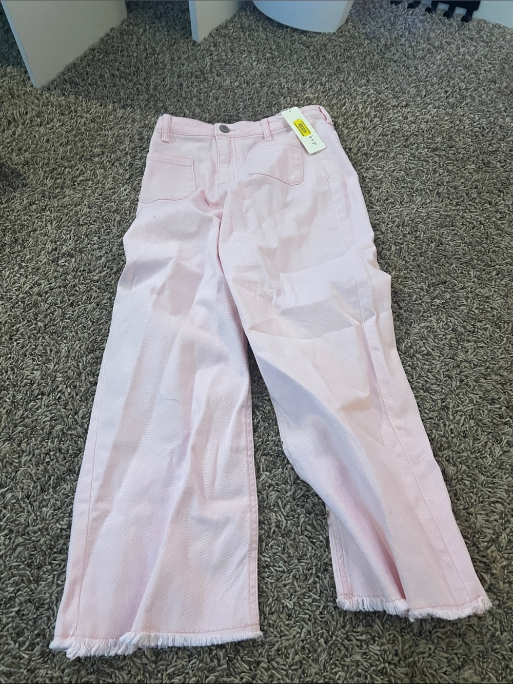 Copper Key Light Pink Wide-Leg Kids Jeans